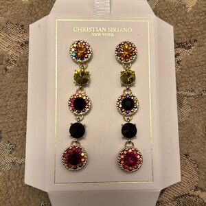 Christian Siriano multiple color earrings